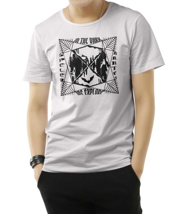 tshirt bianca speleo nera