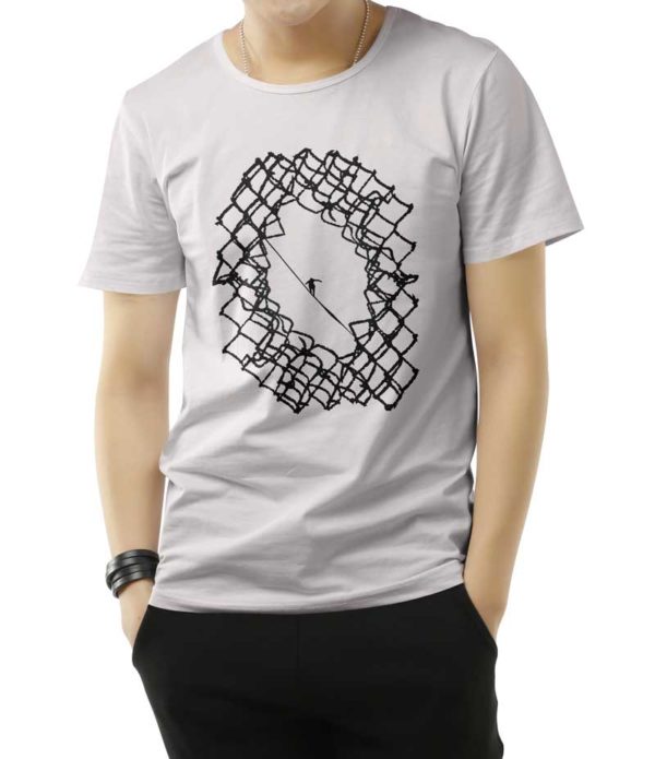 tshirt bianca equilibrium nero