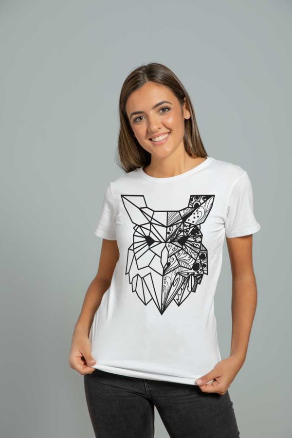 tshirt white woman gufo