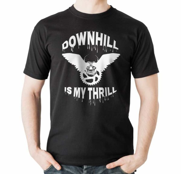 tshirt black downhill white